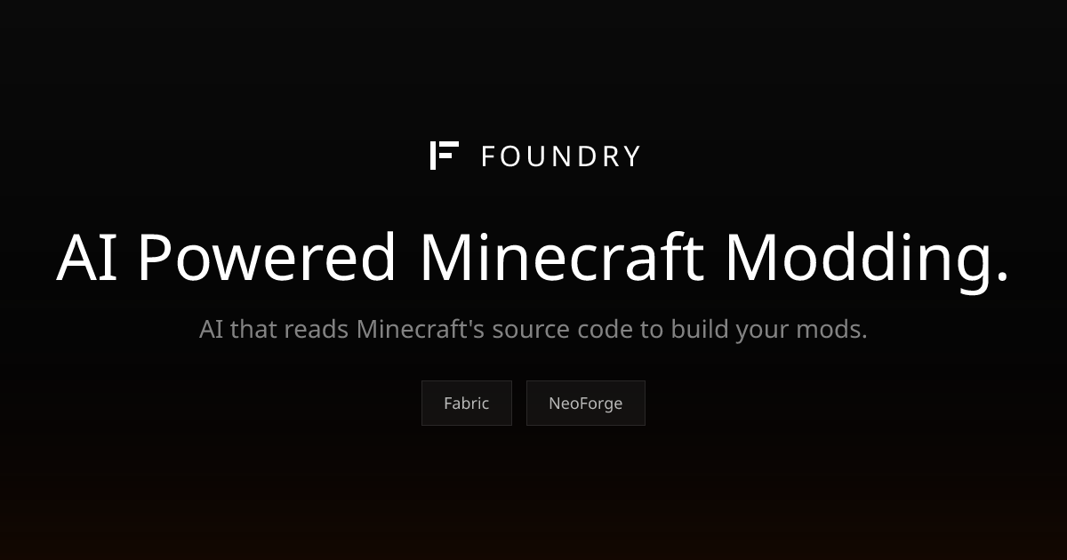 Foundry - AI Minecraft Modding Studio